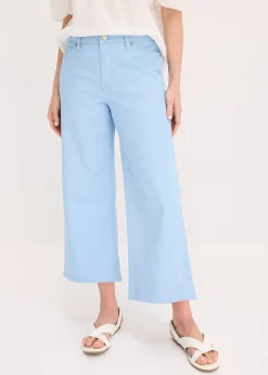 Pantalon large en coton extensible