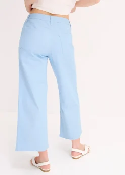 Pantalon large en coton extensible