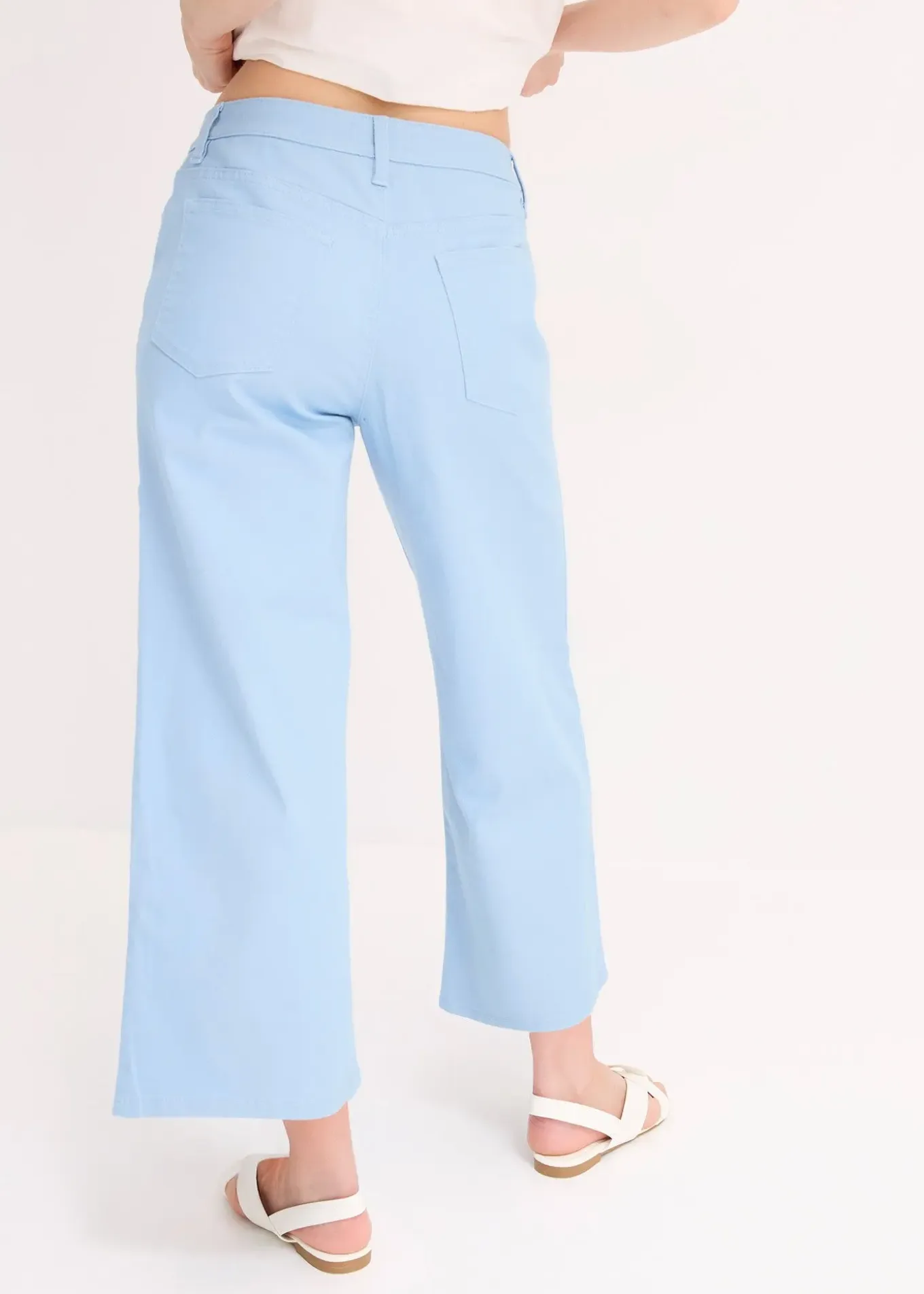 Pantalon large en coton extensible