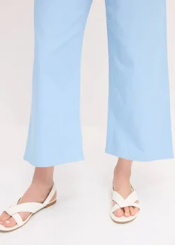 Pantalon large en coton extensible