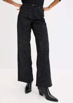 Pantalon large en coton extensible