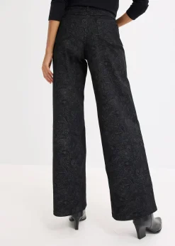 Pantalon large en coton extensible