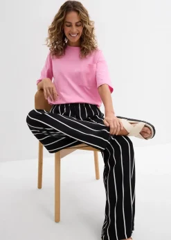 Pantalon large en crêpe léger