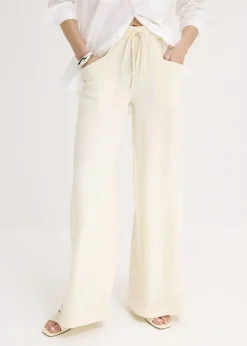 Pantalon large en crêpe léger