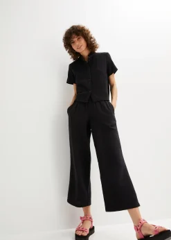 Pantalon large en gaze de coton