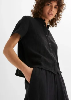 Pantalon large en gaze de coton