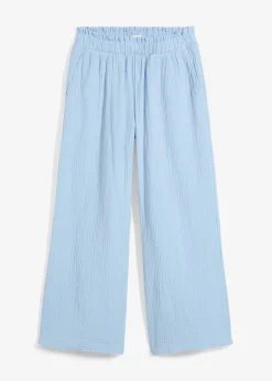 Pantalon large en gaze de coton