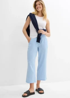 Pantalon large en gaze de coton