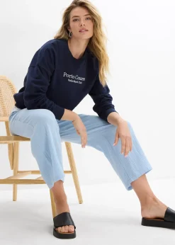 Pantalon large en gaze de coton