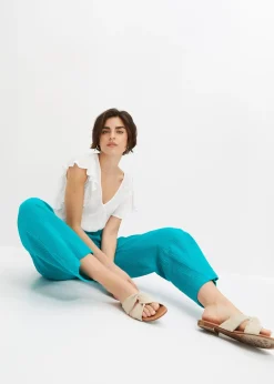 Pantalon large en gaze de coton