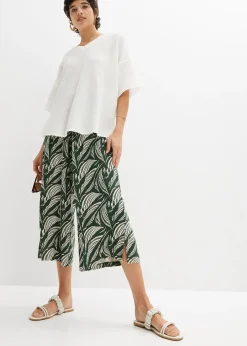 Pantalon large en jersey coton et viscose