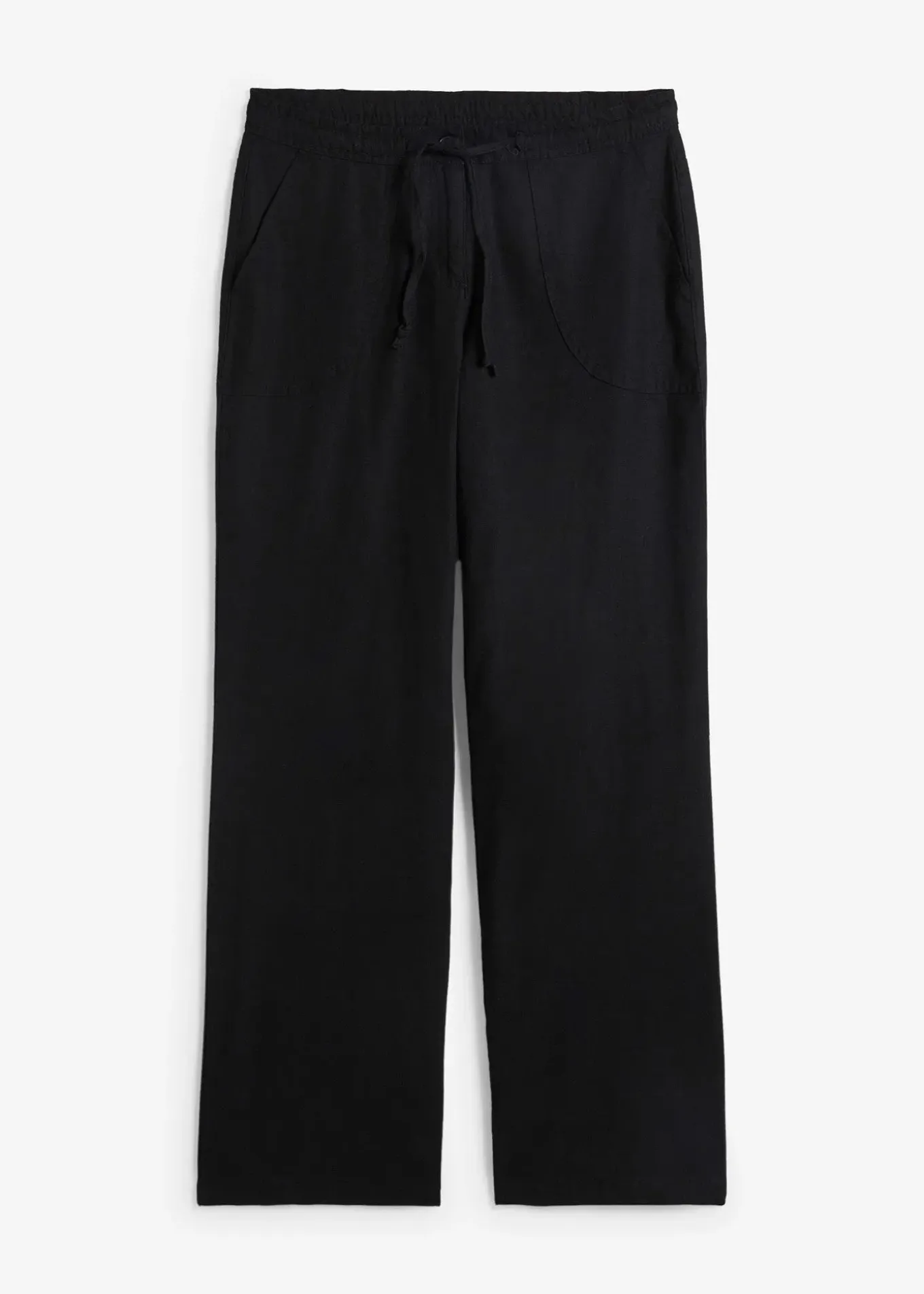 Pantalon large en lin et coton