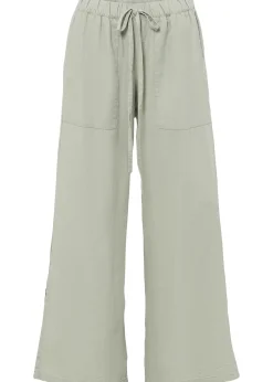 Pantalon large en lin mélangé