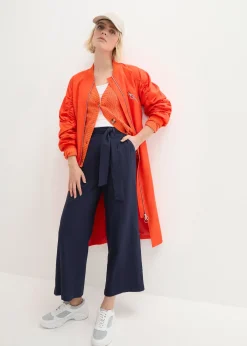 Pantalon large en lin mélangé