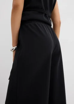 Pantalon large en maille piquée