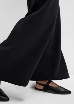 Pantalon large en maille piquée