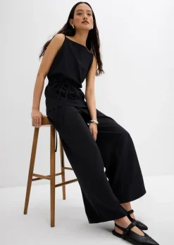 Pantalon large en maille piquée