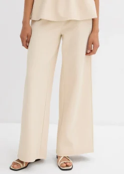 Pantalon large en maille piquée