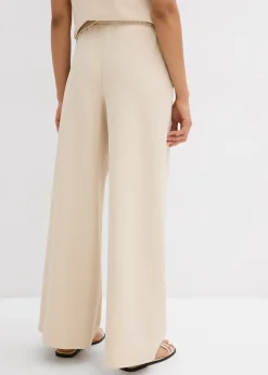 Pantalon large en maille piquée