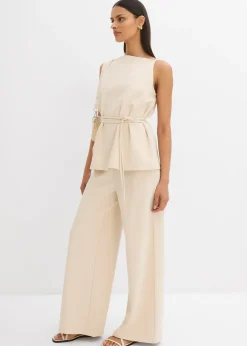 Pantalon large en maille piquée