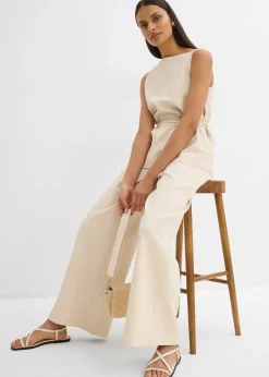 Pantalon large en maille piquée