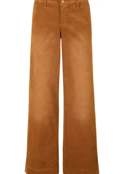 Pantalon large en velours côtelé extensible