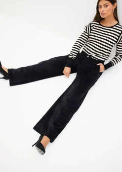 Pantalon large en velours côtelé