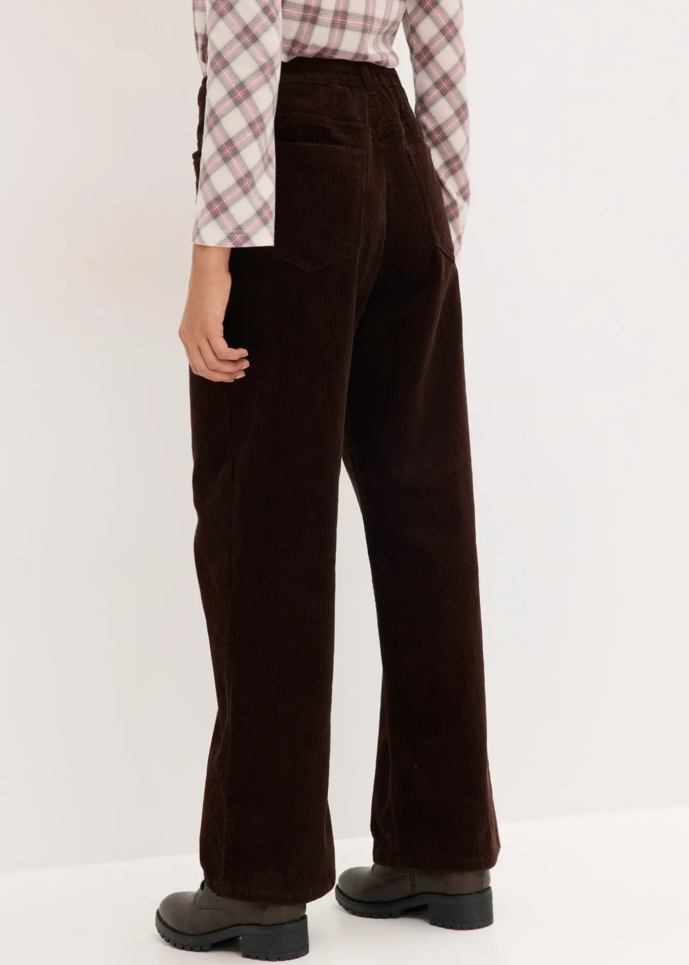 Pantalon large en velours côtelé avec ceinture à nouer