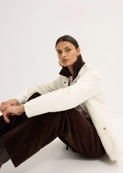 Pantalon large en velours côtelé avec ceinture à nouer