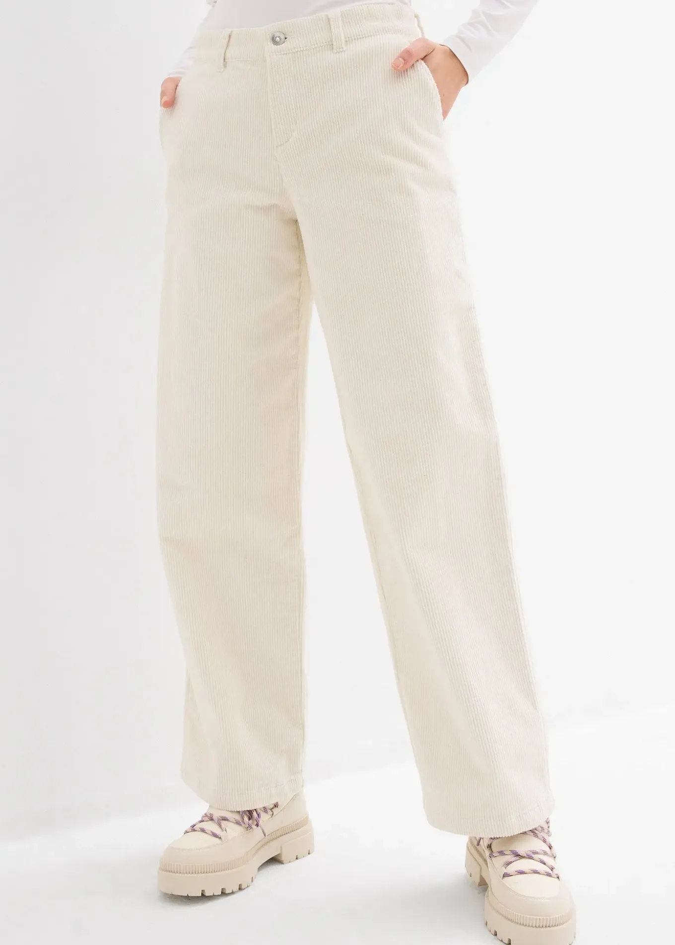 Pantalon large en velours côtelé