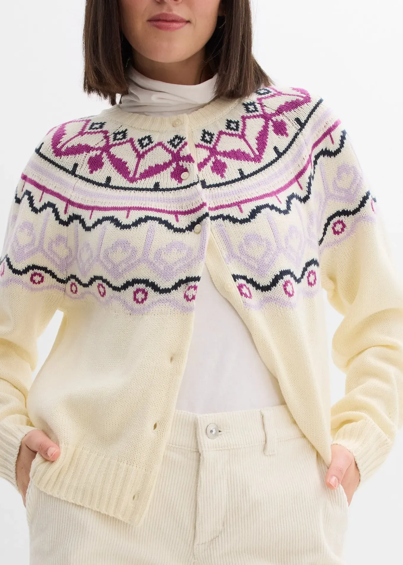 Pantalon large en velours côtelé