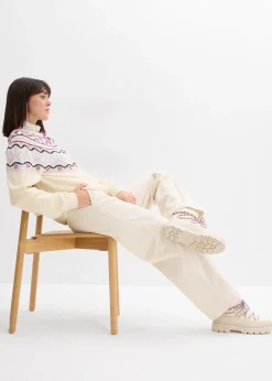 Pantalon large en velours côtelé