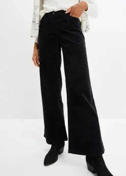 Pantalon large en velours côtelé