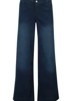 Pantalon large en velours côtelé extensible