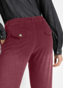 Pantalon large en velours côtelé extensible