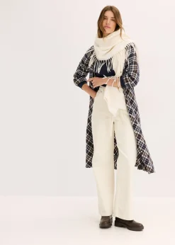 Pantalon large en velours côtelé avec ceinture à nouer