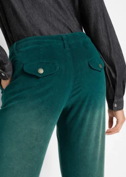 Pantalon large en velours côtelé extensible