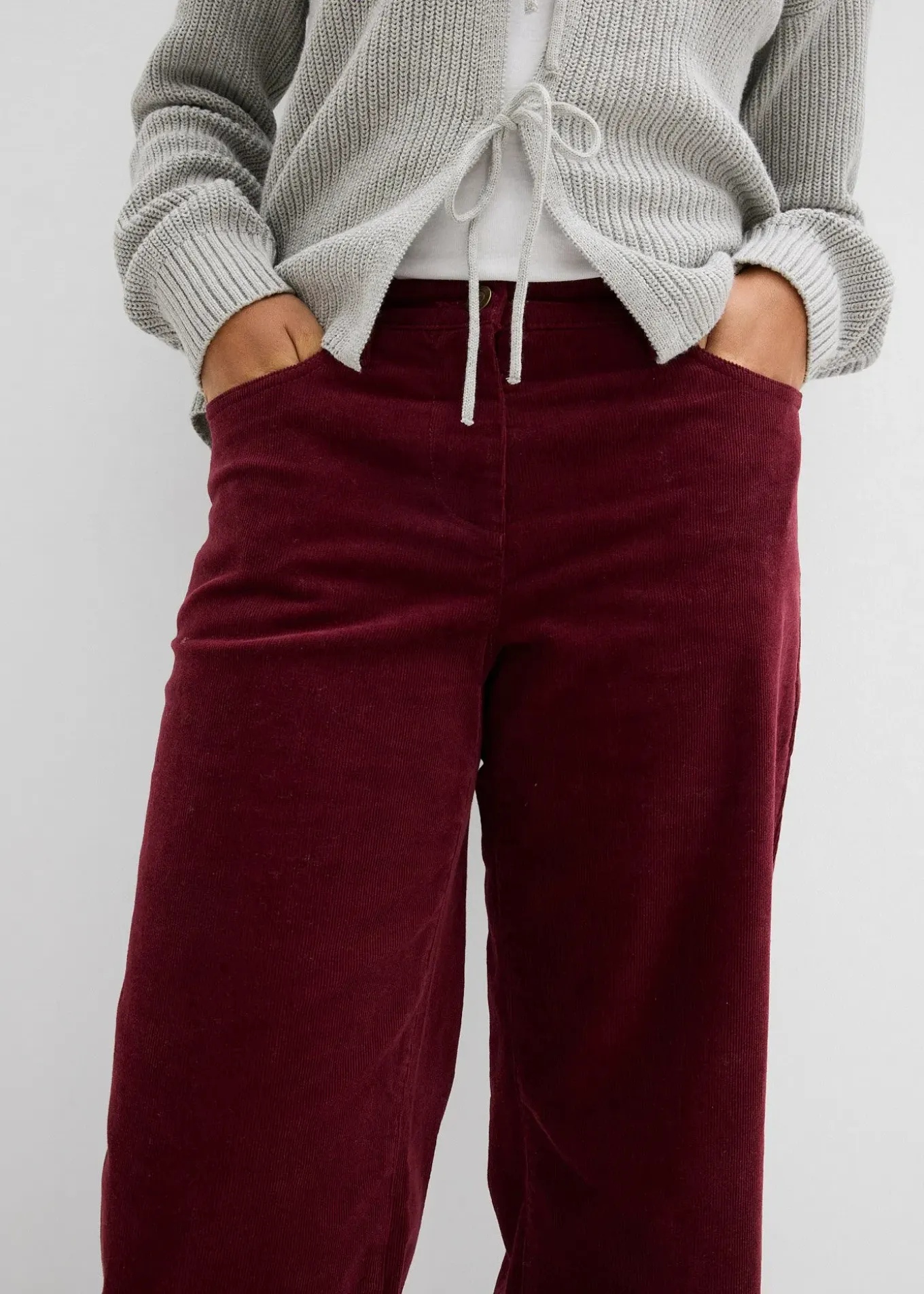 Pantalon large en velours côtelé