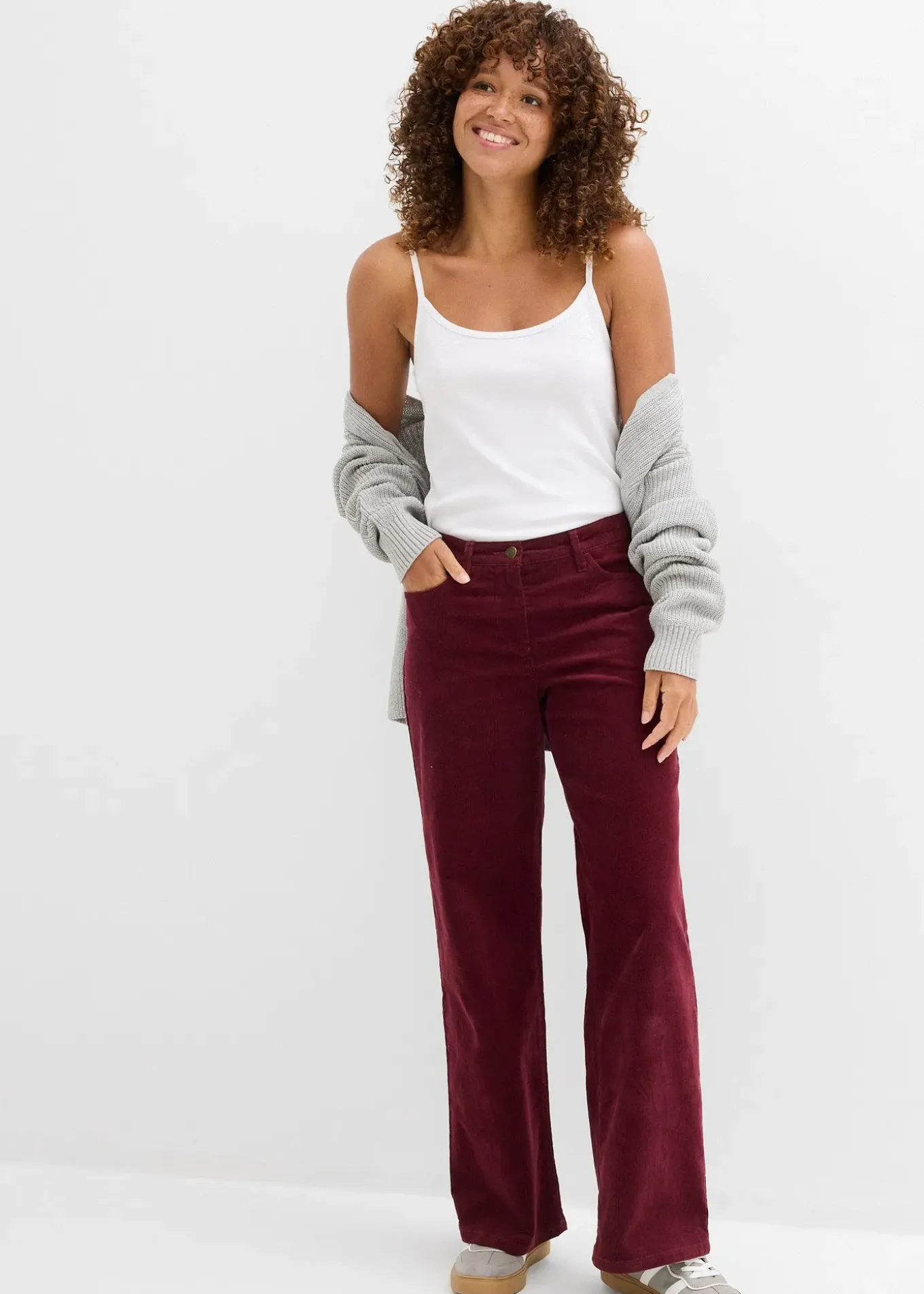 Pantalon large en velours côtelé