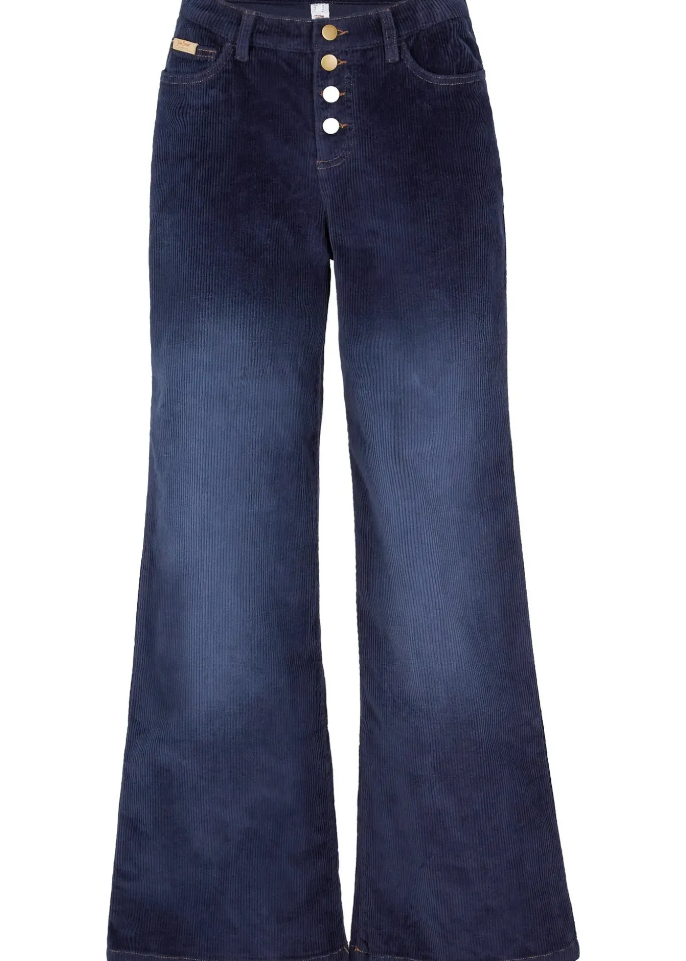 Pantalon large en velours côtelé extensible