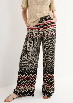 Pantalon large en viscose fluide