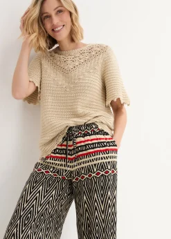 Pantalon large en viscose fluide