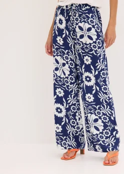 Pantalon large en viscose fluide