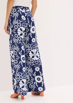 Pantalon large en viscose fluide