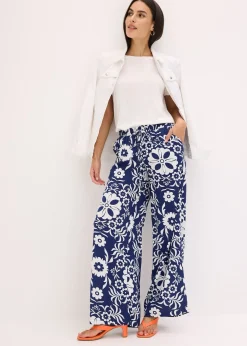 Pantalon large en viscose fluide