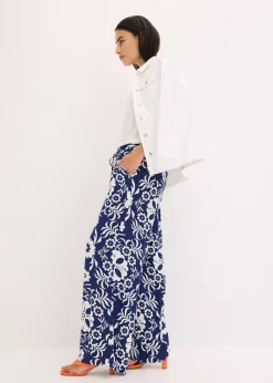 Pantalon large en viscose fluide