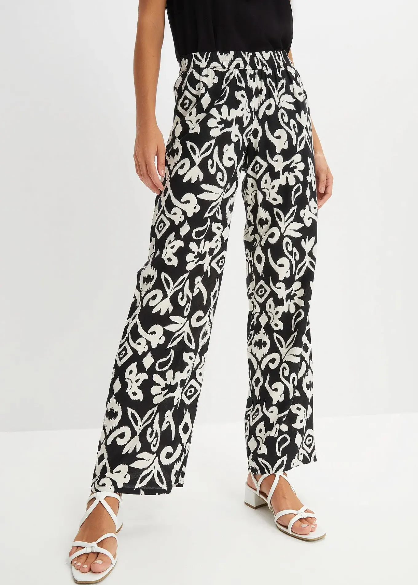 Pantalon large en viscose fluide