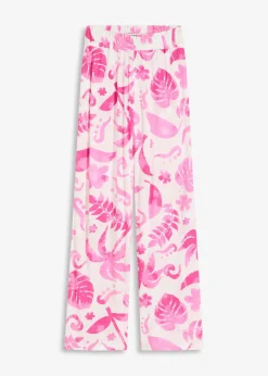 Pantalon large en viscose texturée