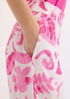 Pantalon large en viscose texturée