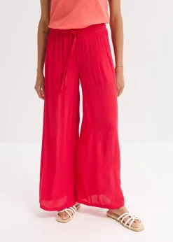 Pantalon large en viscose fine